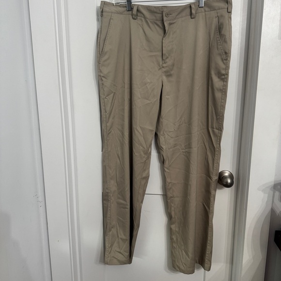 Nike Flat Front Men's Dri-fit Golf Pants Khaki 598445-221 Size 38 Preppy Office - Picture 1 of 12